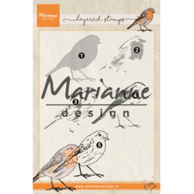 Marianne Design Clear Stamps Layer - Red Robin